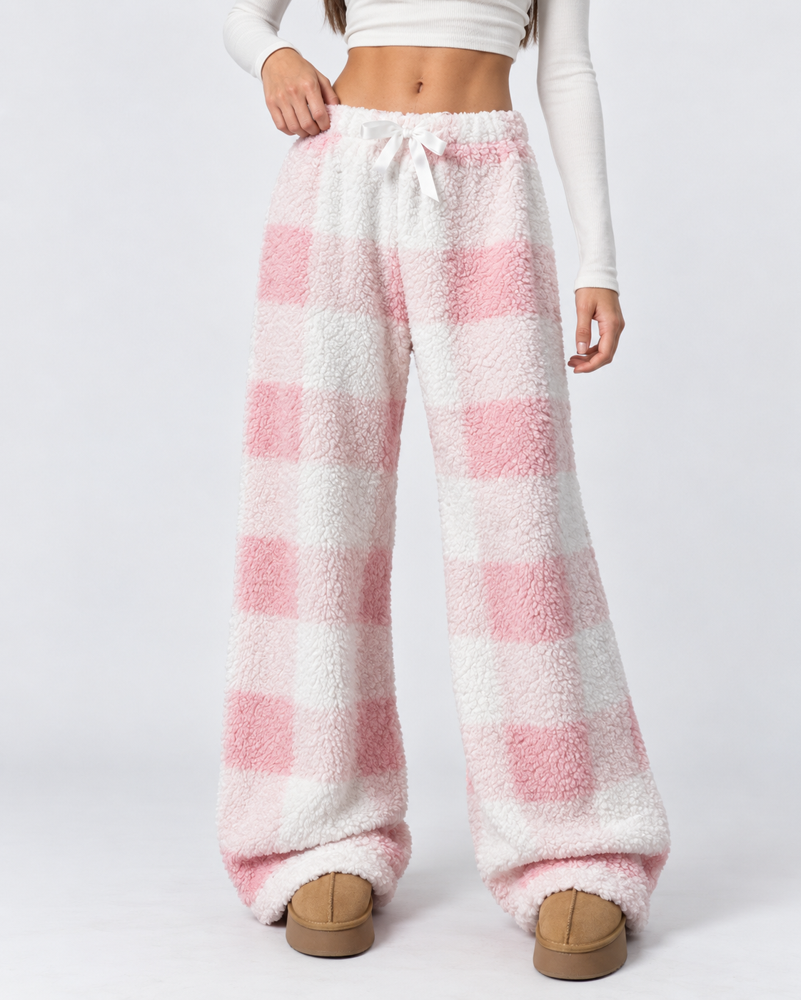 Loovay Damier Teddy Lounge Broek