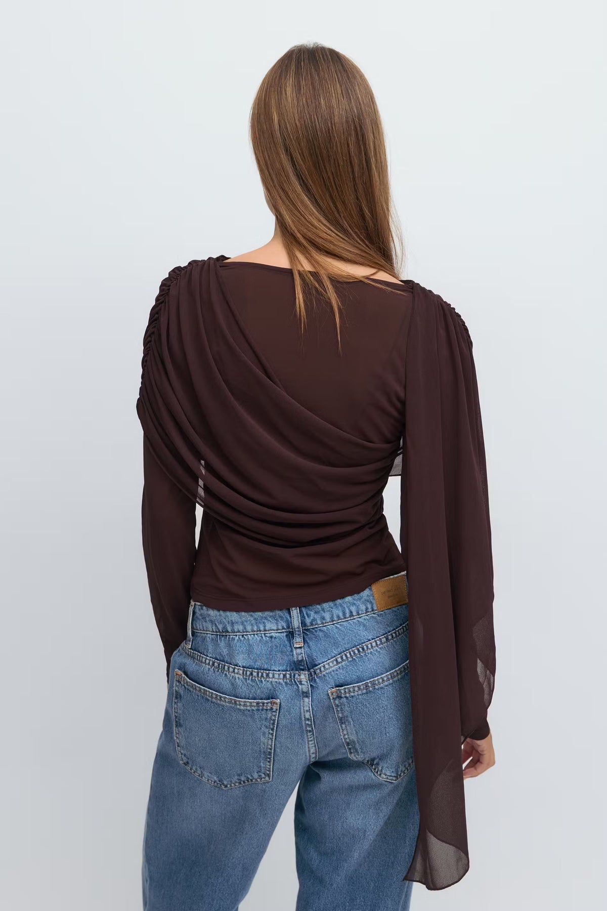 Loovay Savélora Top met Lange Mouwen en Drapering