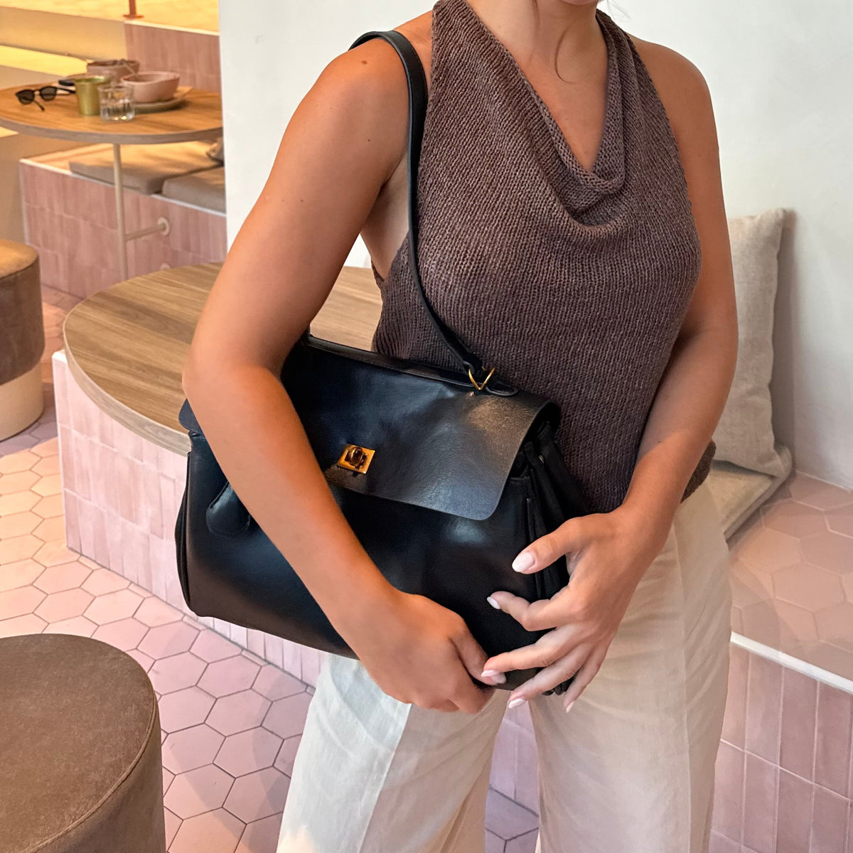 Loovay Vintessa Schoudertas met Vintage Details