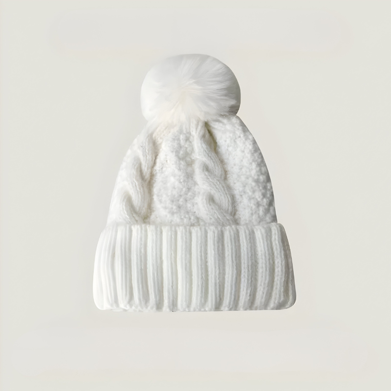 Loovay Oriana Gebreide Muts met Pompon