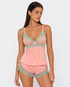 Loovay Amourette Pyjamaset met Contrasterend Kant