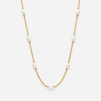 Loovay Perléa Ketting, Zoetwaterparel Ketting Verguld