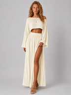 Loovay Noralune Set met Crop Top en Maxi Rok