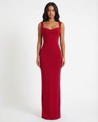Loovay Fleurina Maxi Jurk met Open Rug