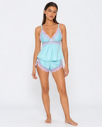 Loovay Amourette Pyjamaset met Contrasterend Kant