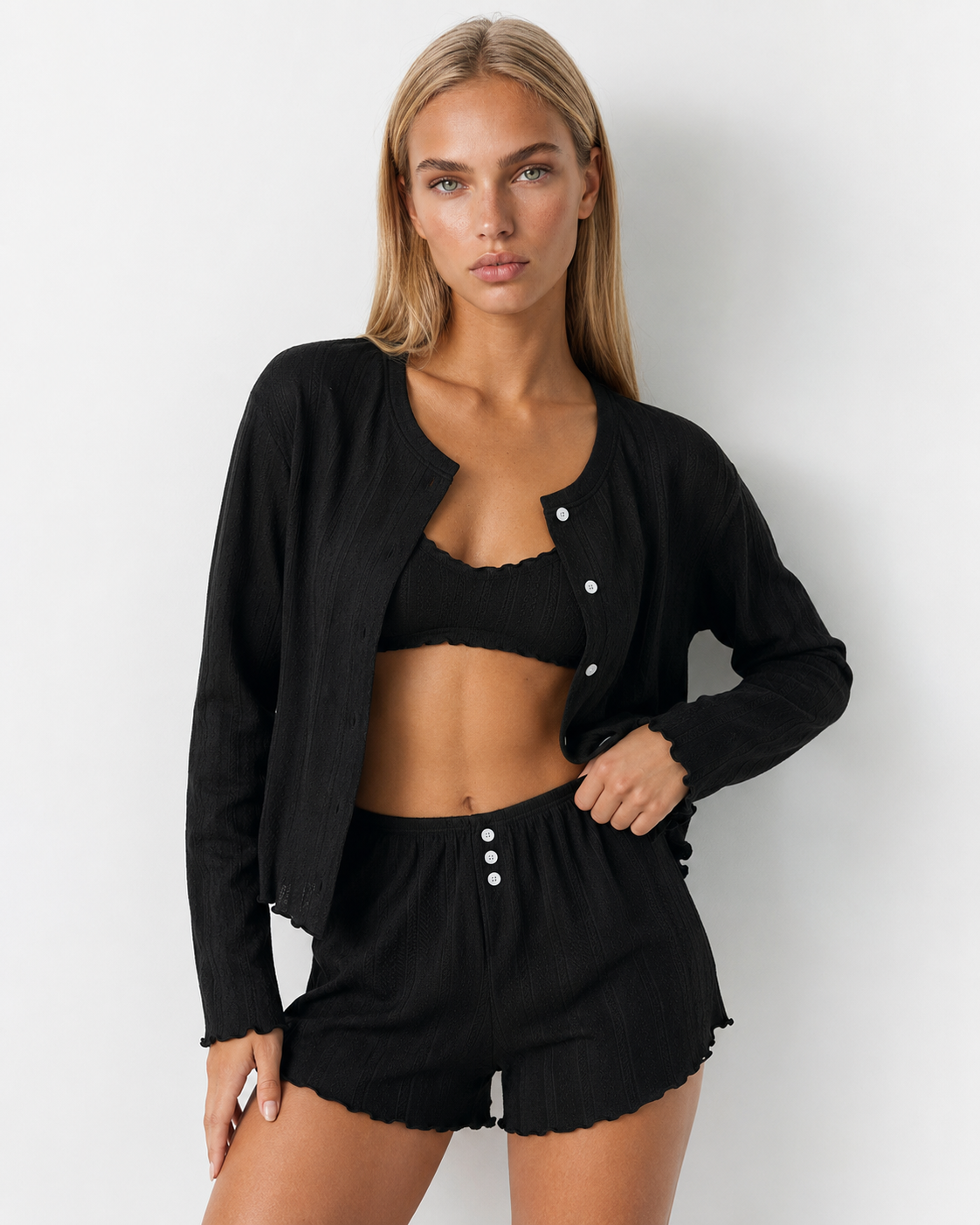 Loovay Nuagelle Pyjamaset met Vest en Shorts