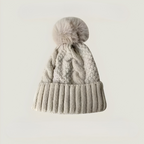 Loovay Oriana Gebreide Muts met Pompon