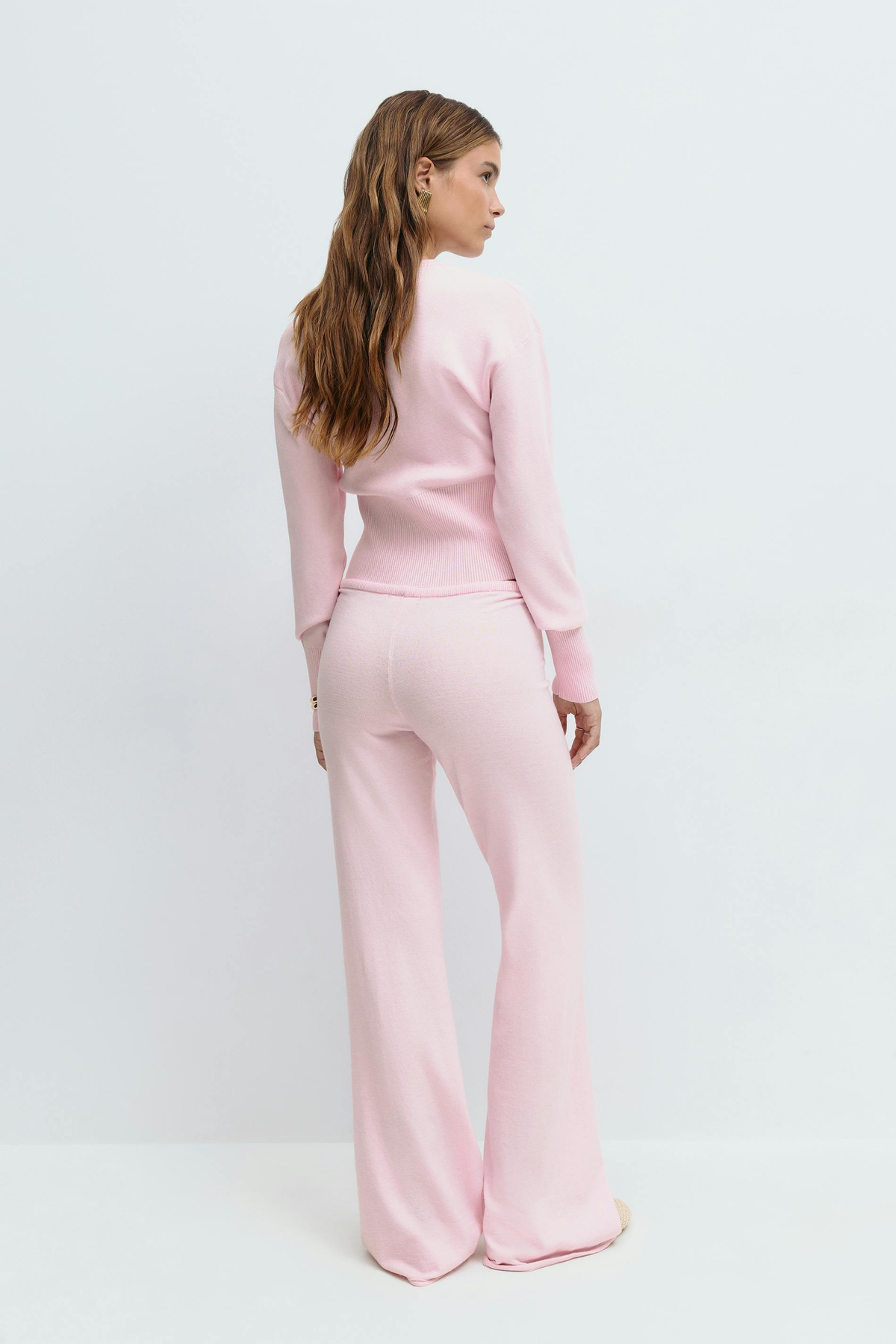 Loovay Maillevie Gebreide Loungeset met Wijde Broek