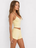 Loovay Limonelle Pyjamaset met Top en Shorts