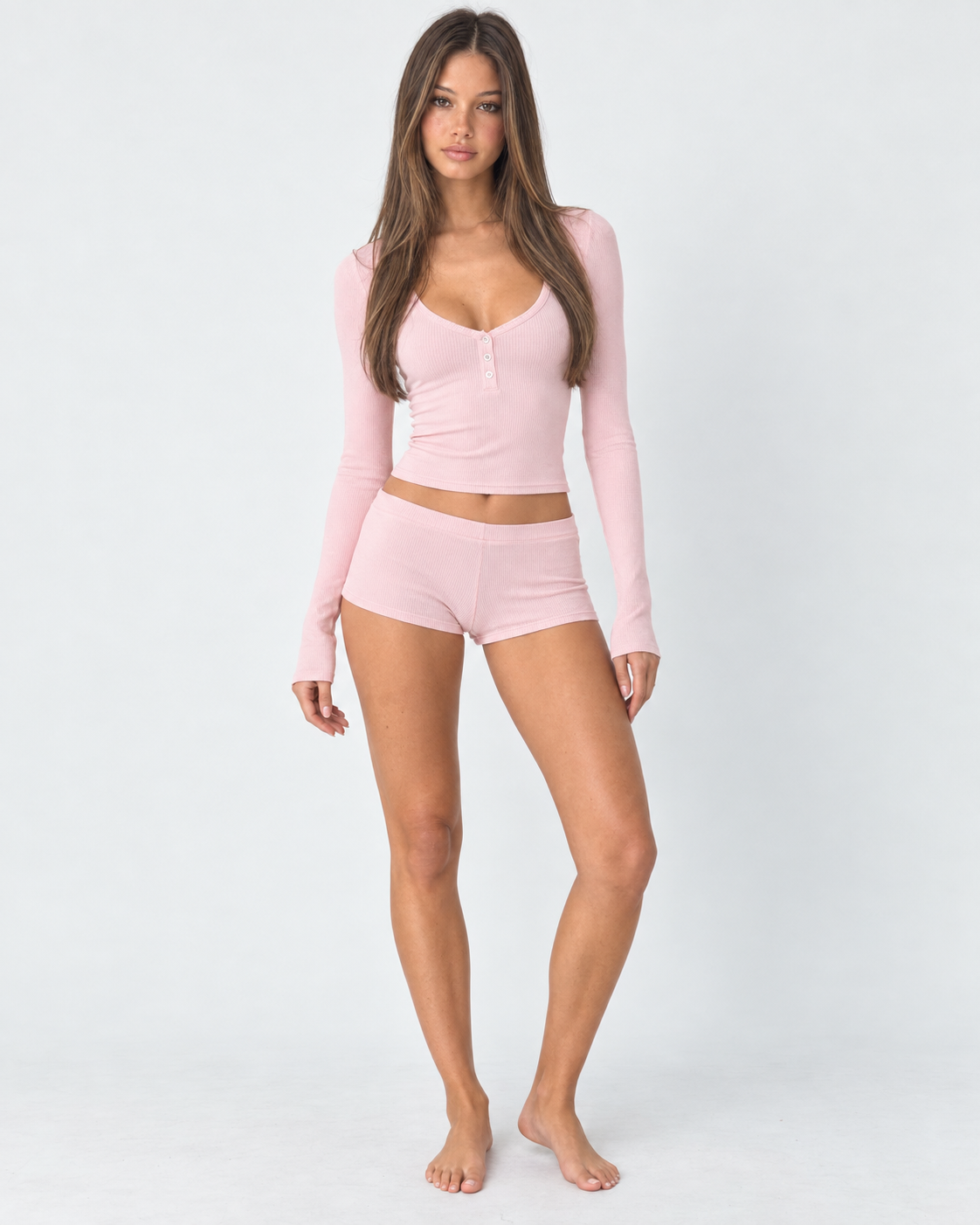 Loovay Matinelle Pyjamaset met Lange Mouwen en Shorts
