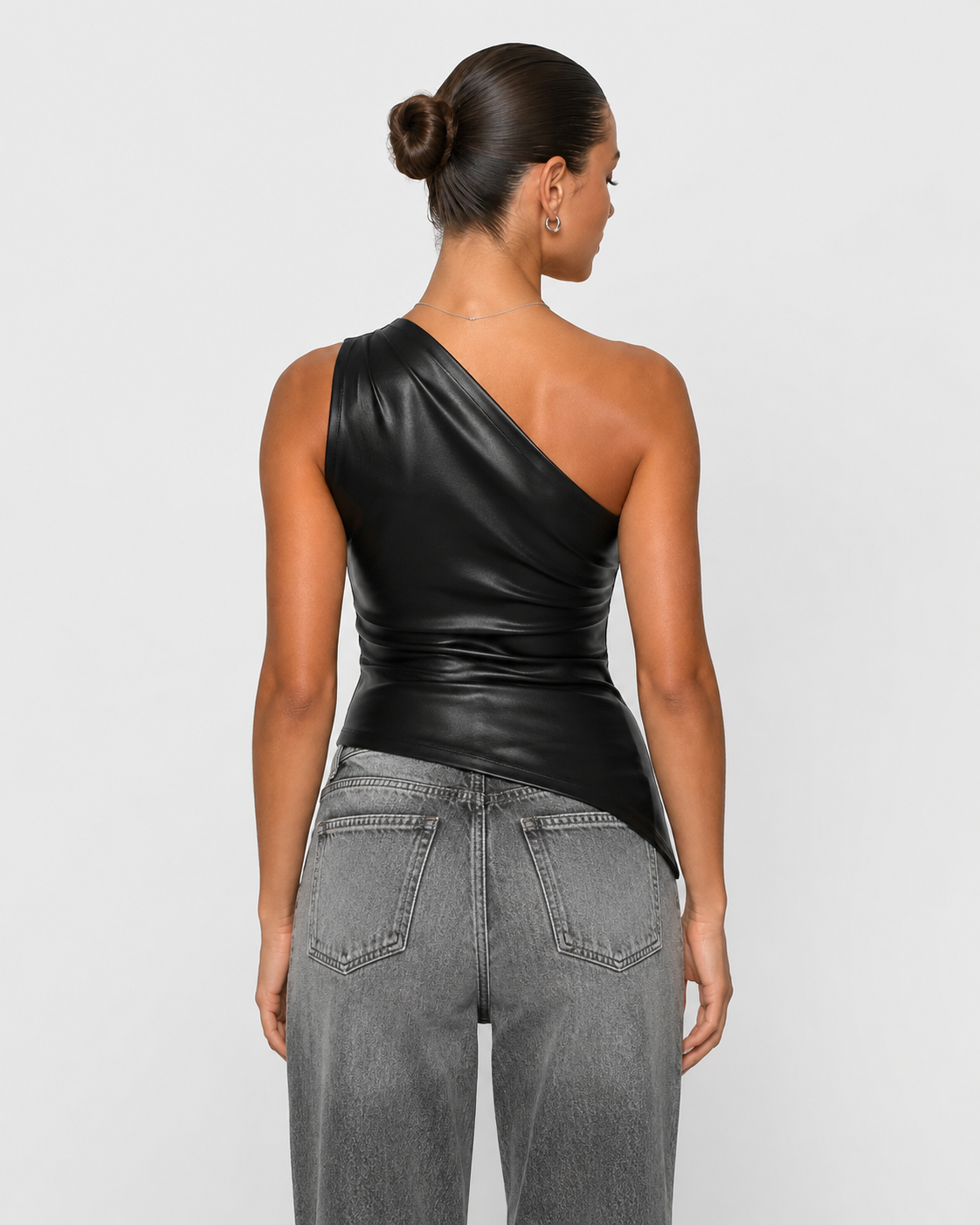 Loovay Rebelle One-shoulder Top van Kunstleer
