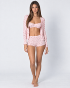 Loovay Roselune Driedelige Pyjamaset met Bloemenprint