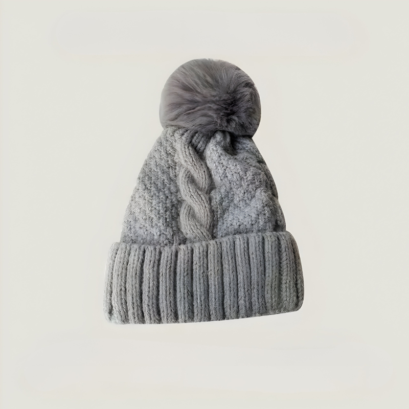 Loovay Oriana Gebreide Muts met Pompon