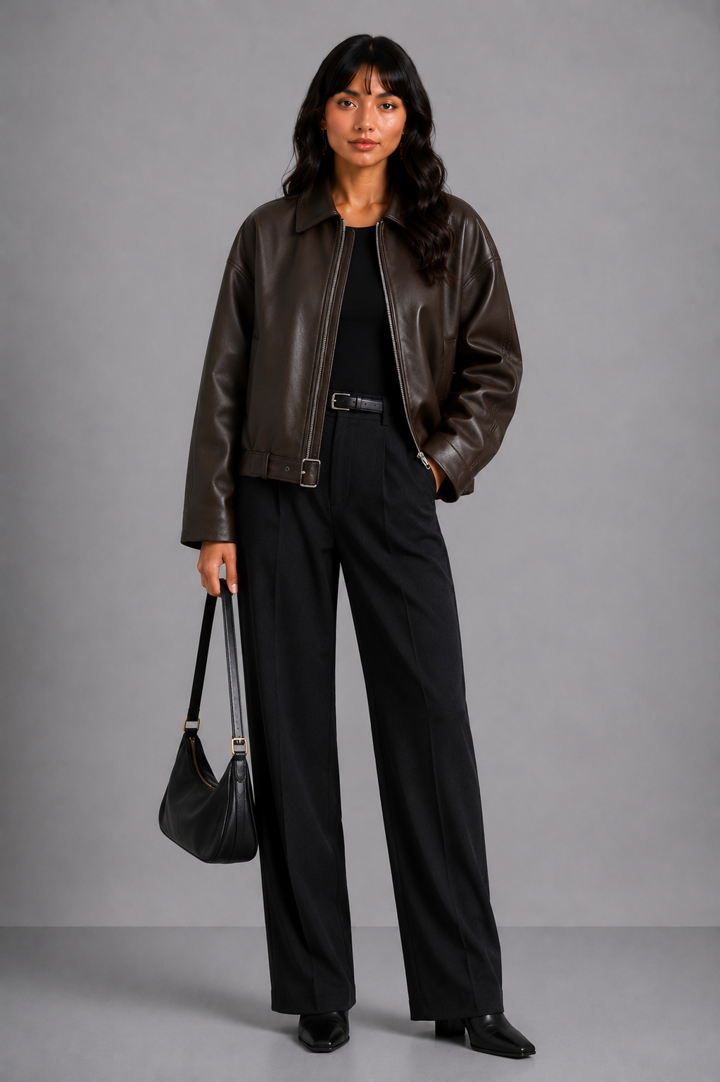 Loovay Varelle Bomberjas met Leren Look