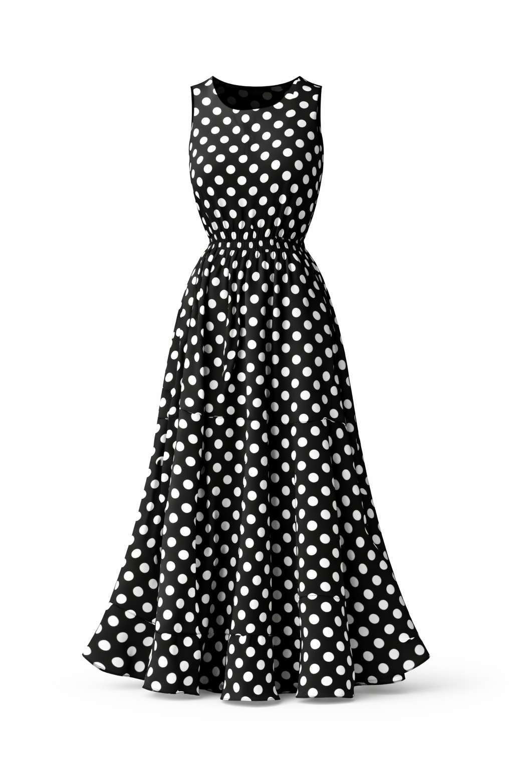 Loovay Anoria Jurk, Polka Dot Midi Design