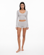 Loovay Maisonnette Pyjamaset met Lange Mouwen en Shorts
