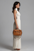 Loovay Vellora, Witte Plissé Jumpsuit met Rits