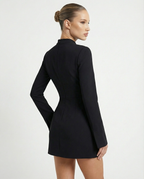 Loovay Élysora Mini Jurk met Hoge Hals
