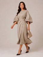 Loovay Evelisse Midi Jurk met Tailleband