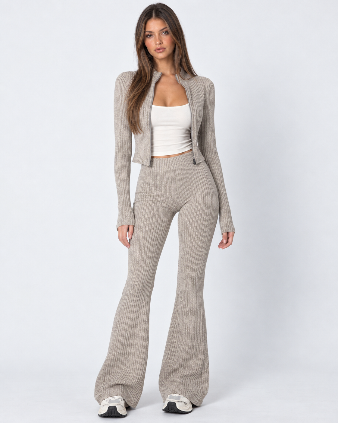 Loovay Maillora Gebreide Set met Ritsvest