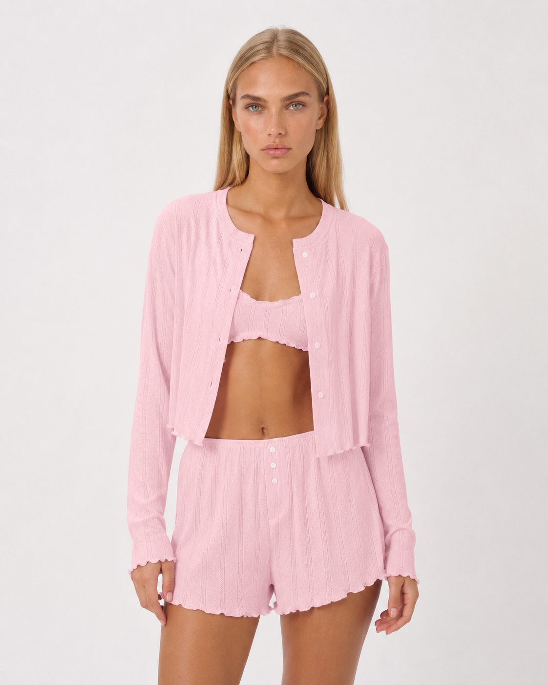 Loovay Nuagelle Pyjamaset met Vest en Shorts