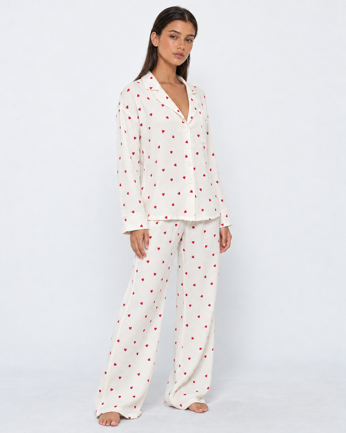 Loovay Amourine Pyjamaset met Blouse en Lange Broek