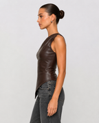 Loovay Rebelle One-shoulder Top van Kunstleer