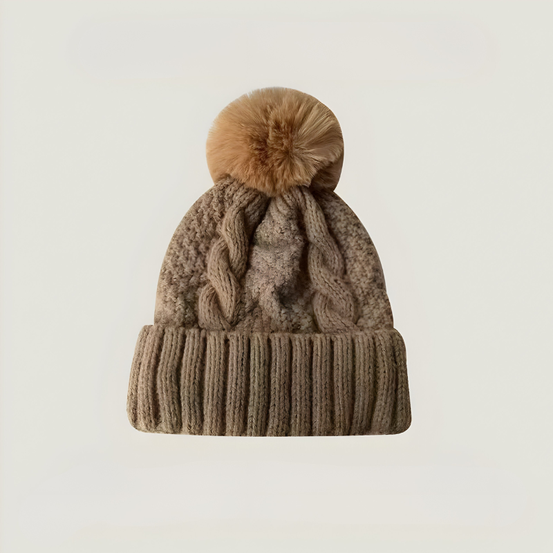 Loovay Oriana Gebreide Muts met Pompon