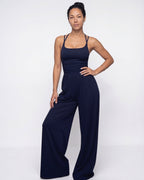 Loovay Lioren Jumpsuit met Wijde Pijpen
