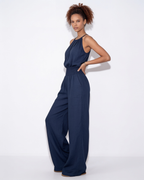 Loovay Nayeli Halter Jumpsuit met Wijde Pijpen