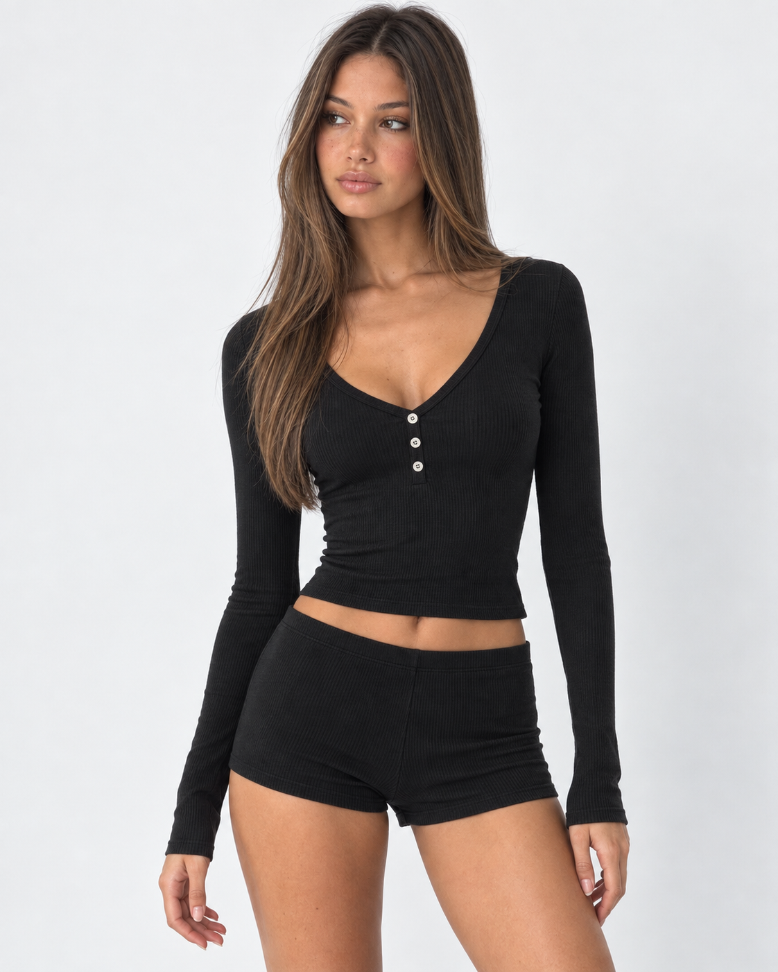 Loovay Matinelle Pyjamaset met Lange Mouwen en Shorts