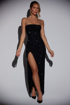 Loovay Étovera, Strapless Glitter Maxi Jurk