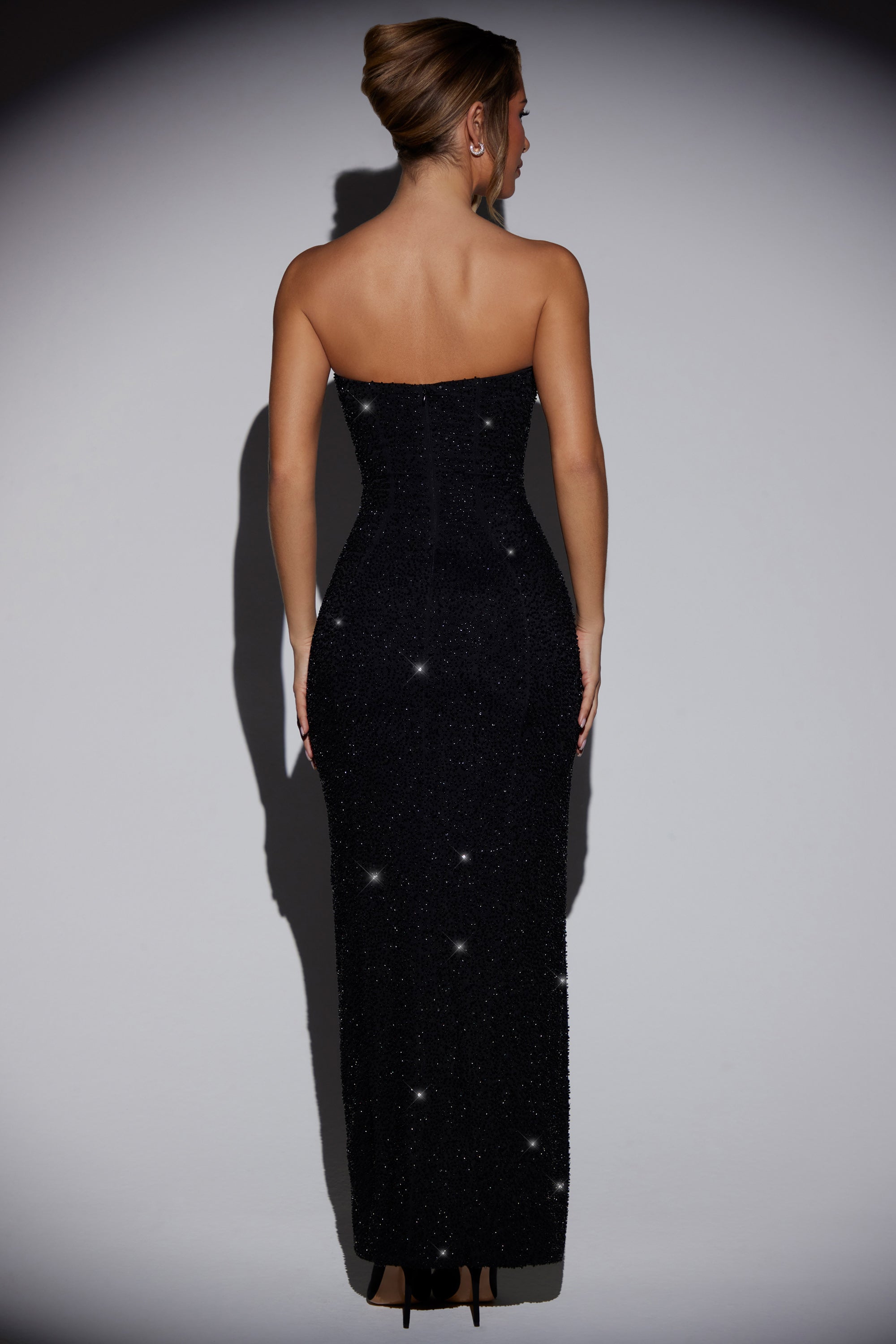 Loovay Étovera, Strapless Glitter Maxi Jurk