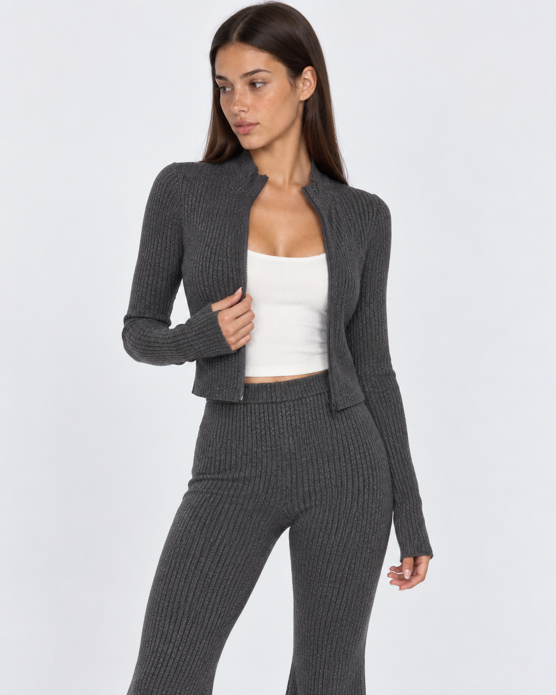 Loovay Maillora Gebreide Set met Ritsvest