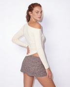 Loovay Avienne Asymmetrische Off-Shoulder Top