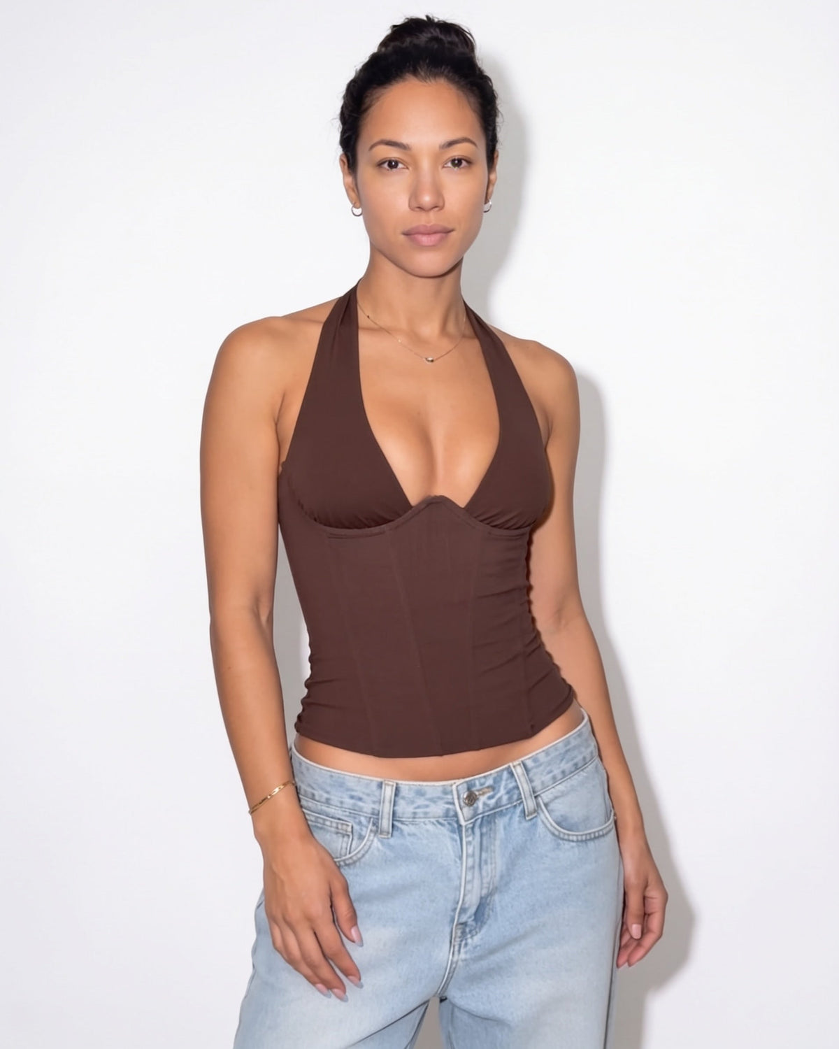 Loovay Corselle Top, Halter Corset Top