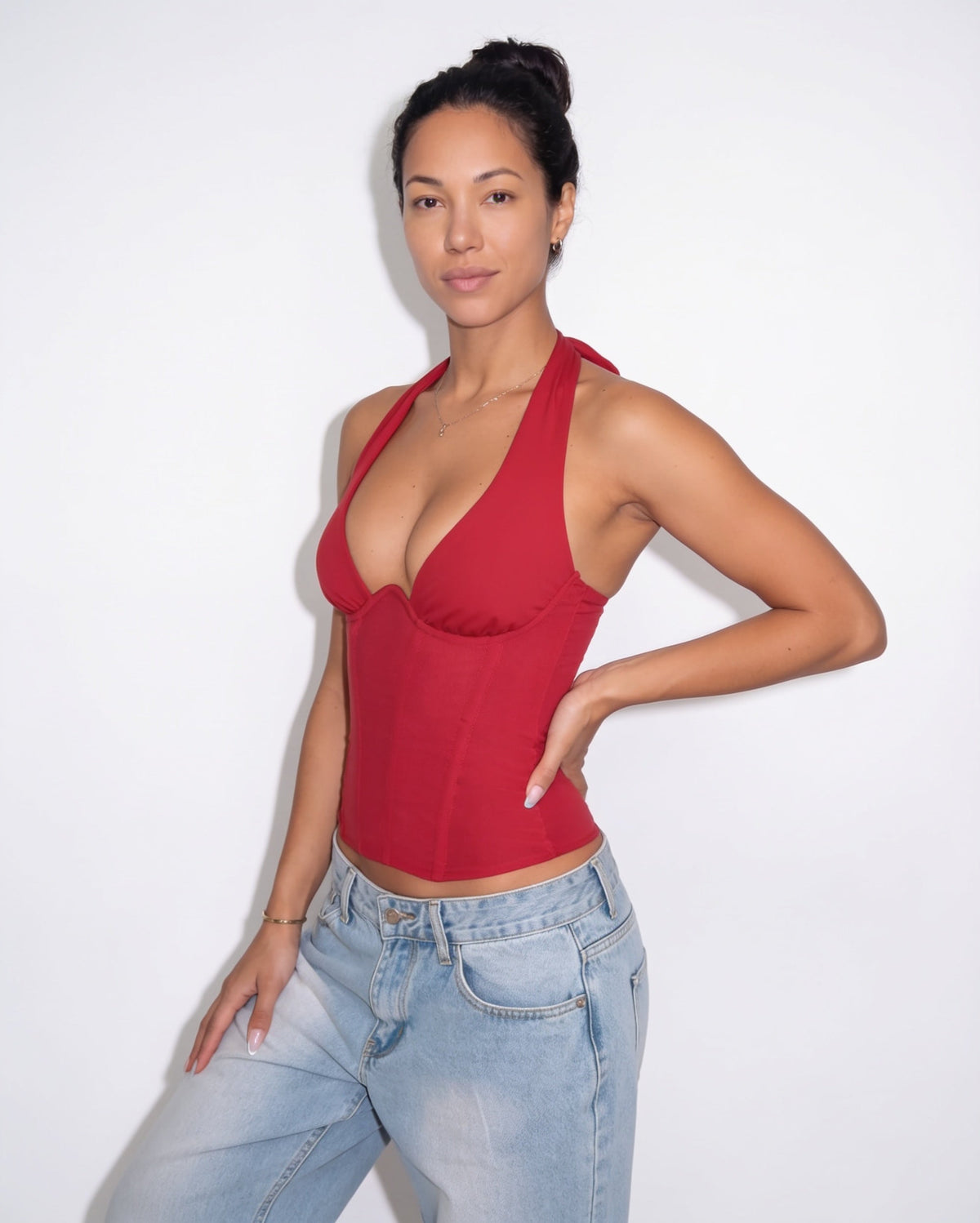 Loovay Corselle Top, Halter Corset Top