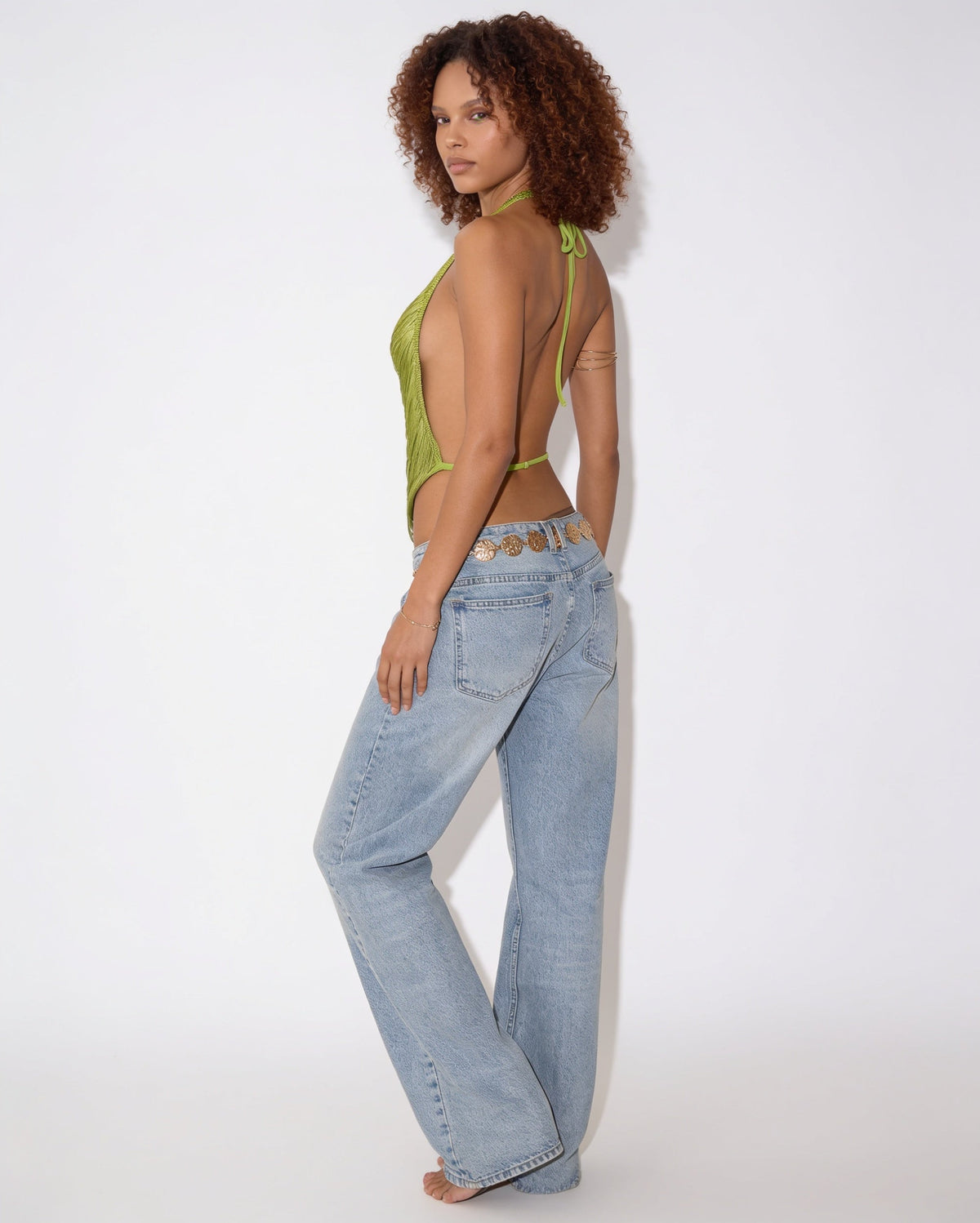 Loovay Fringelle Top, Haltertop met Lange Franjes
