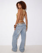 Loovay Fringelle Top, Haltertop met Lange Franjes