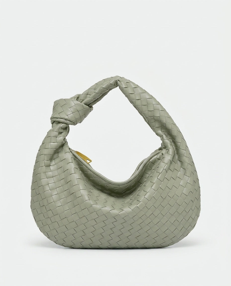 Loovay Colette Gevlochten Hobo Tas met Knoopdetail