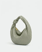Loovay Colette Gevlochten Hobo Tas met Knoopdetail