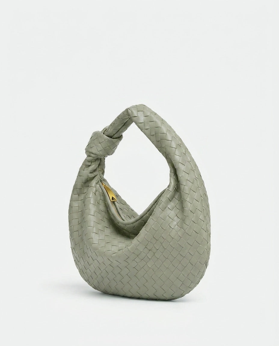 Loovay Colette Gevlochten Hobo Tas met Knoopdetail