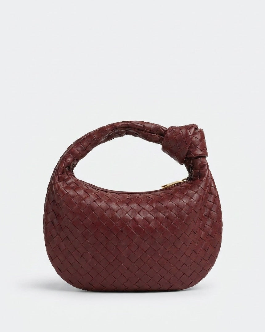 Loovay Colette Gevlochten Hobo Tas met Knoopdetail