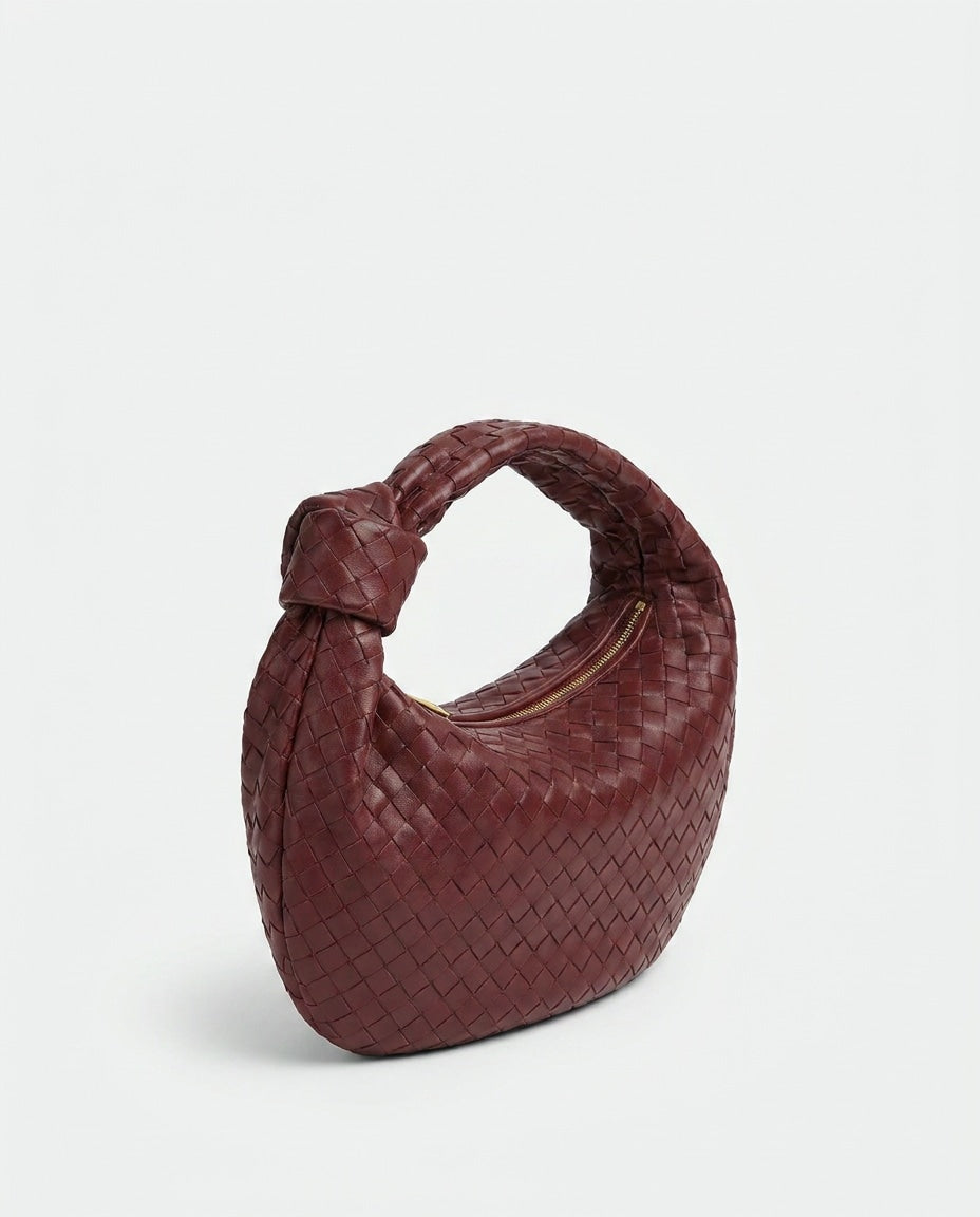 Loovay Colette Gevlochten Hobo Tas met Knoopdetail