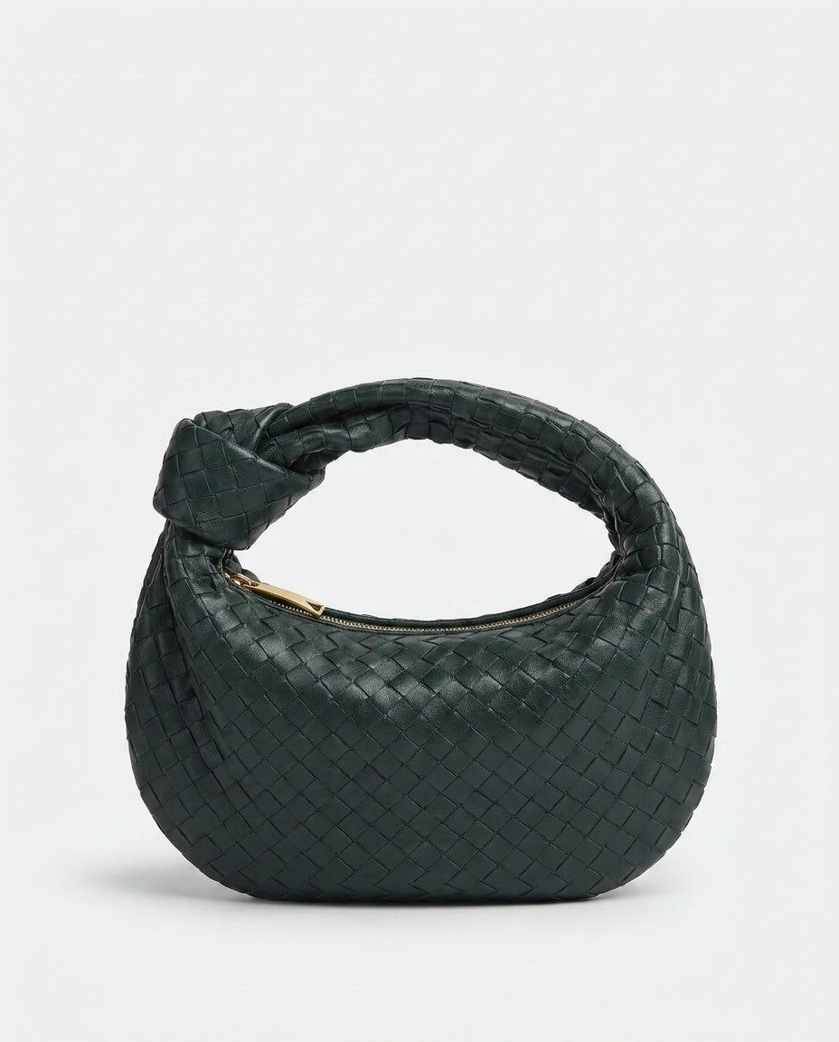 Loovay Colette Gevlochten Hobo Tas met Knoopdetail