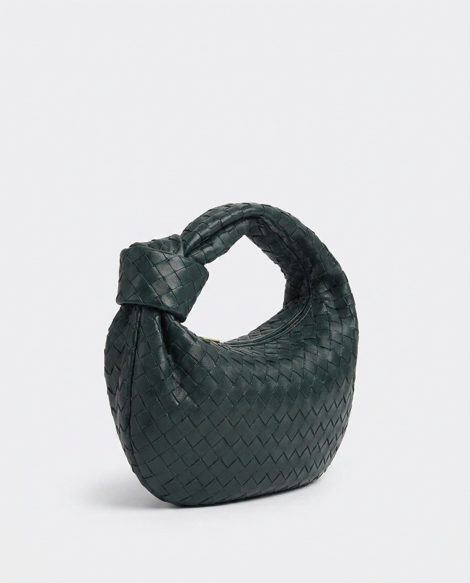 Loovay Colette Gevlochten Hobo Tas met Knoopdetail