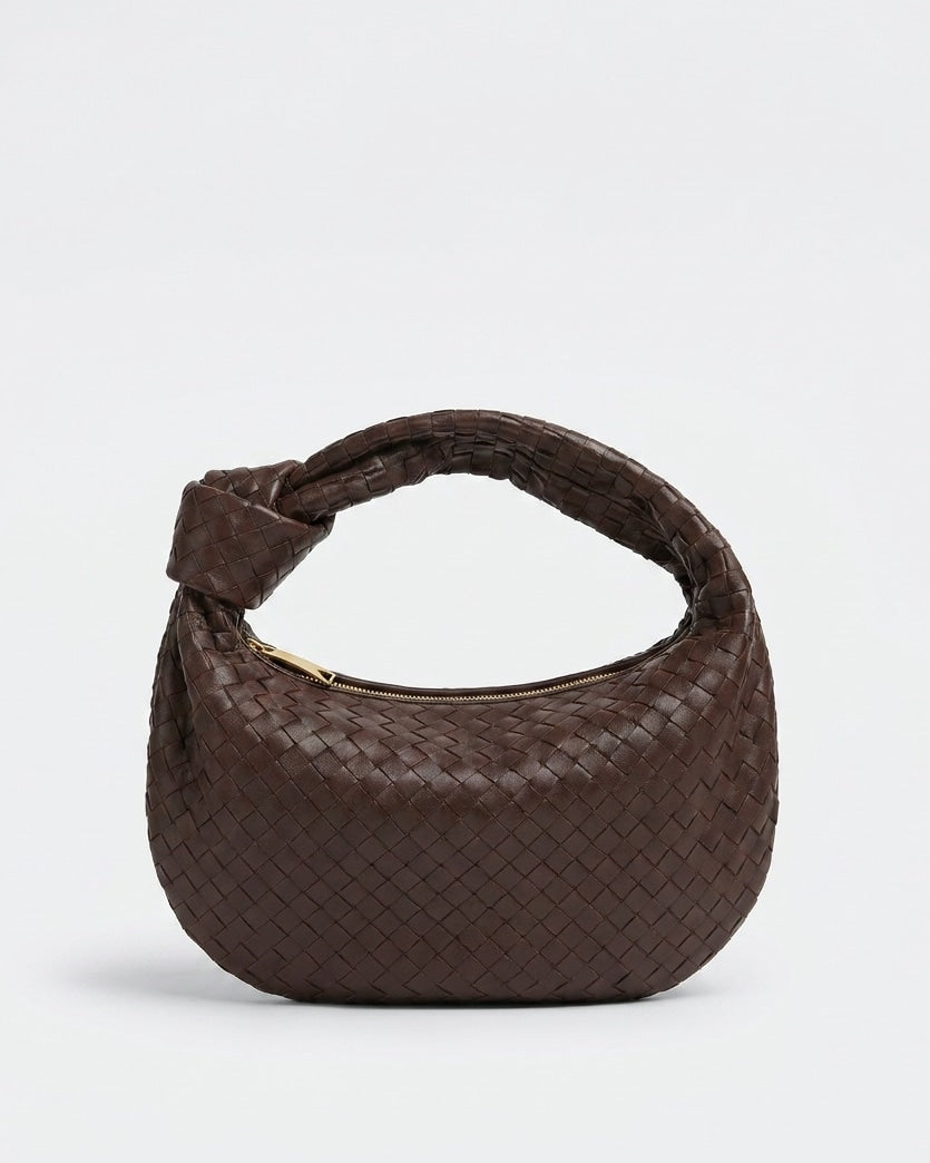 Loovay Colette Gevlochten Hobo Tas met Knoopdetail