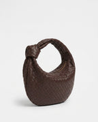 Loovay Colette Gevlochten Hobo Tas met Knoopdetail