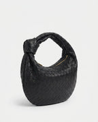 Loovay Colette Gevlochten Hobo Tas met Knoopdetail