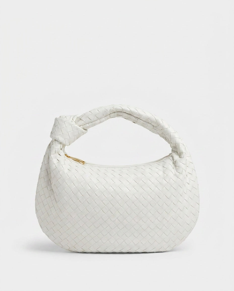 Loovay Colette Gevlochten Hobo Tas met Knoopdetail